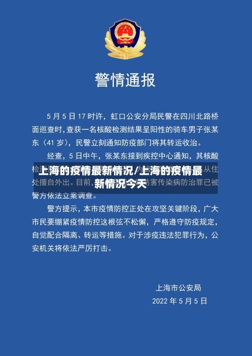 上海的疫情最新情况/上海的疫情最新情况今天