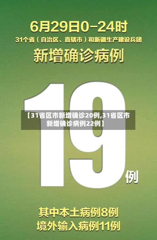 【31省区市新增确诊20例,31省区市新增确诊病例22例】-第2张图片