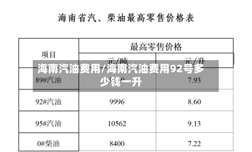 海南汽油费用/海南汽油费用92号多少钱一升
