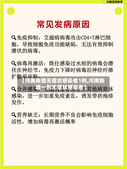 【河南新增无症状感染者1例,河南新增一列无症状感染者】