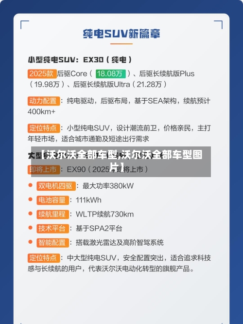 【沃尔沃全部车型,沃尔沃全部车型图片】
