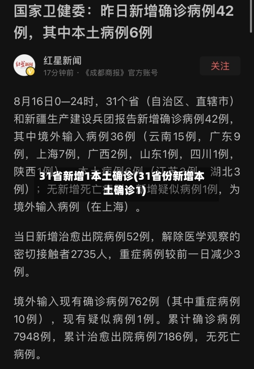 31省新增1本土确诊(31省份新增本土确诊1)-第2张图片