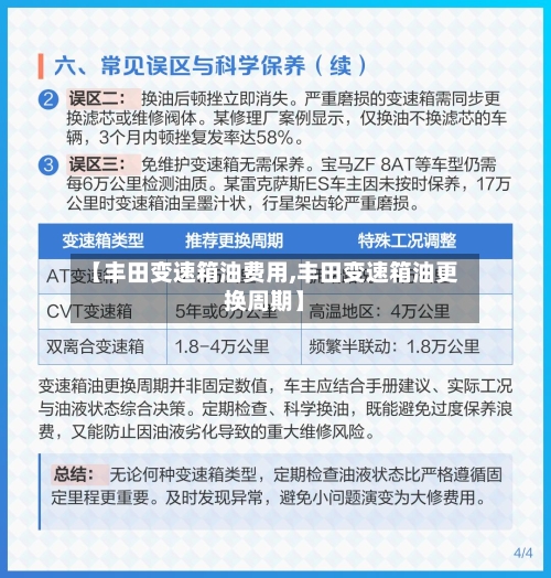 【丰田变速箱油费用,丰田变速箱油更换周期】-第2张图片